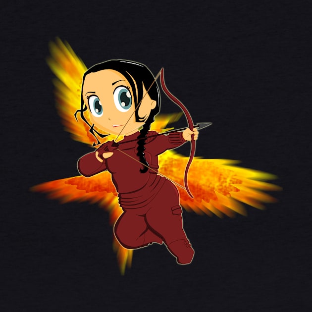 Chibi Katniss by scoffin